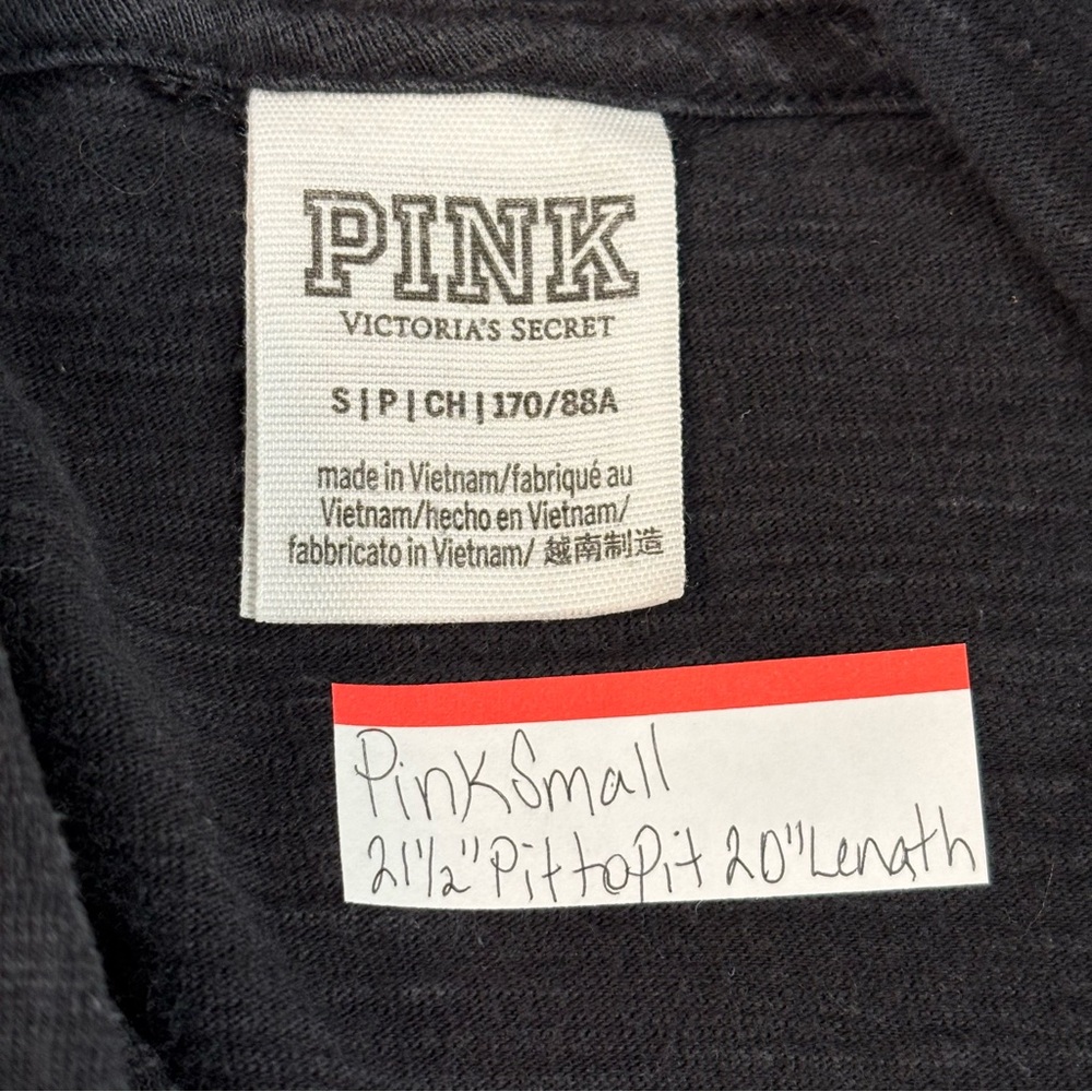 Victoria's Secret Campus Crop Hoodie Black Small - Picture 5 of 5